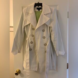 Elegant White Rain Women's Coat